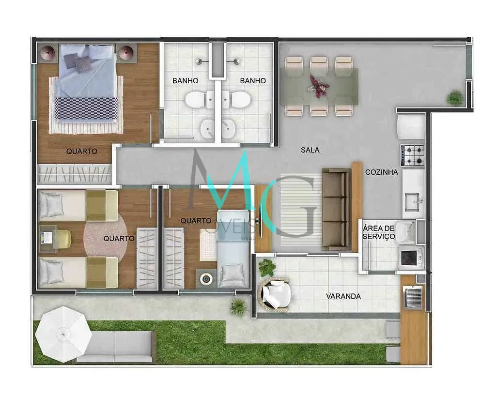 Apartamento, 3 quartos, 73 m² - Foto 53