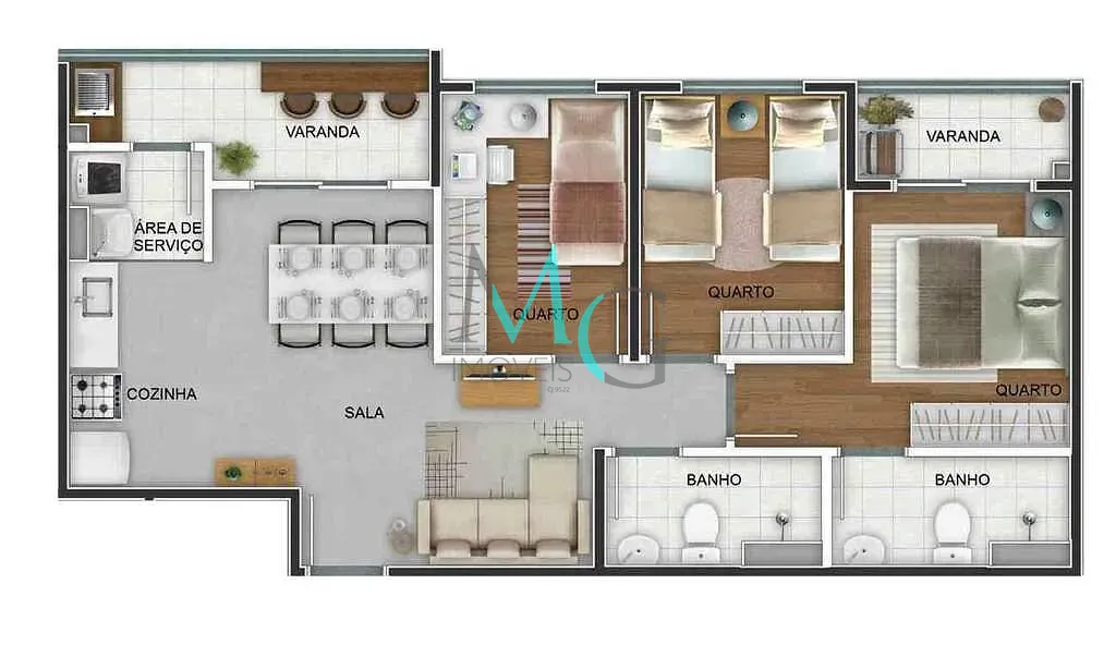 Apartamento, 3 quartos, 63 m² - Foto 52