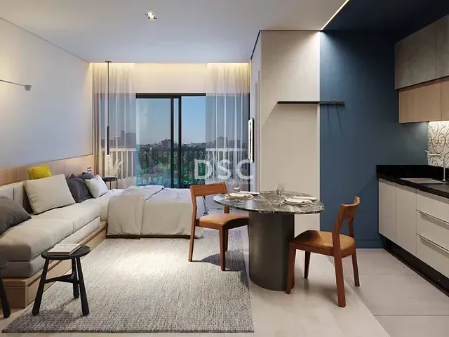 Studio 1 quarto e 1 banheiro, à venda, no bairro Campo Comprido em Curitiba