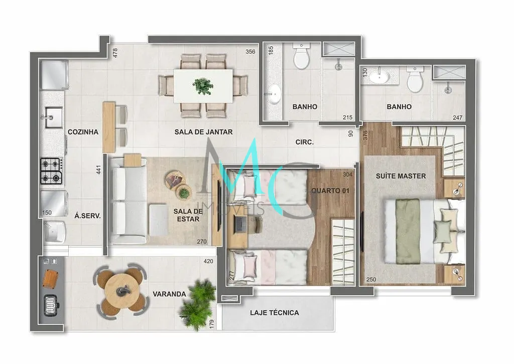 Apartamento, 2 quartos, 68 m² - Foto 67