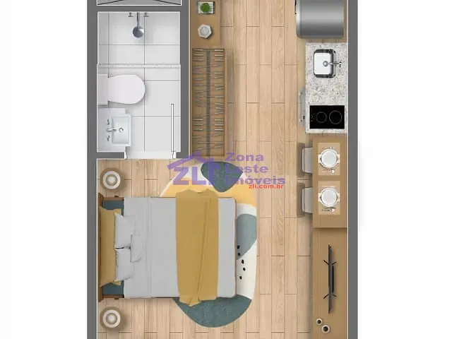 Apartamento 1 quarto e 1 banheiro, à venda, no bairro Itaquera em São Paulo