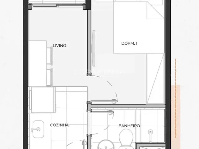 Apartamento 2 quartos e 1 banheiro, à venda, no bairro Bela Vista em São Paulo