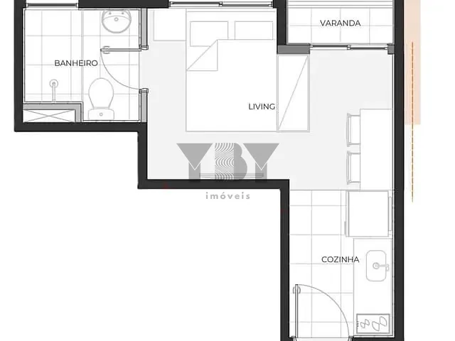 Apartamento 2 quartos e 1 banheiro, à venda, no bairro Bela Vista em São Paulo