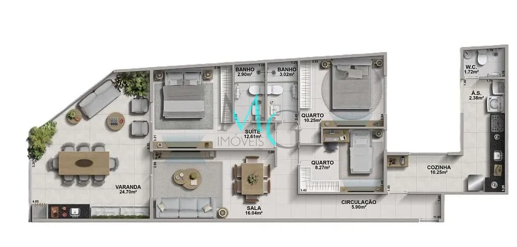 Cobertura, 3 quartos, 108 m² - Foto 10