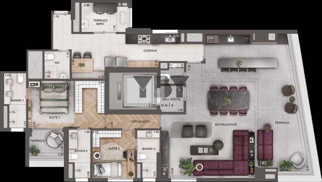 Apartamento à venda com 3 quartos, 164m² - Foto 39