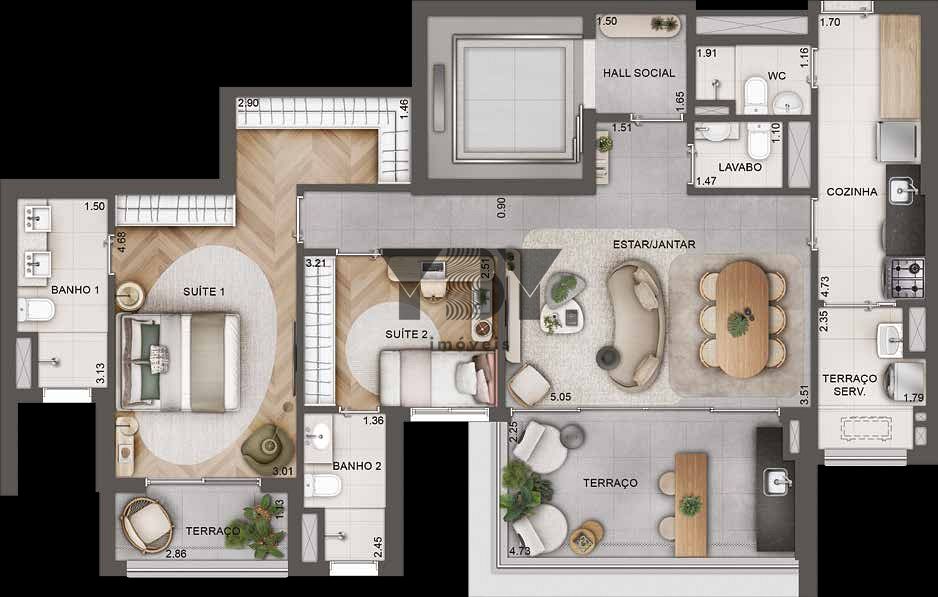 Apartamento, 2 quartos, 108 m² - Foto 36