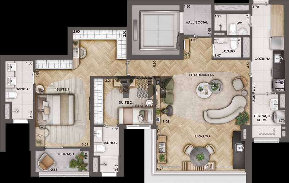 Apartamento, 2 quartos, 108 m² - Foto 37