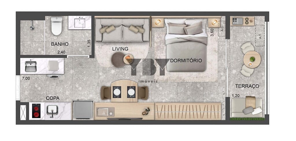 Apartamento, 1 quarto, 33 m² - Foto 19