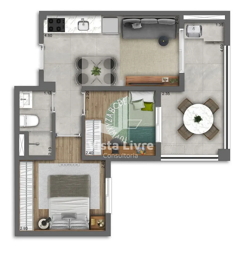 Apartamento, 2 quartos, 39 m² - Foto 9