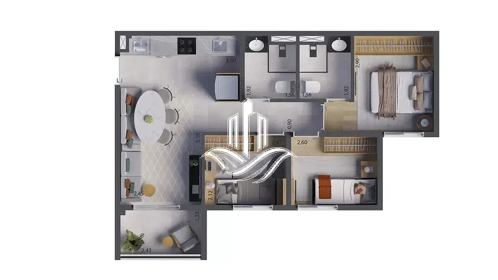 Apartamento, 3 quartos, 51 m² - Foto 25