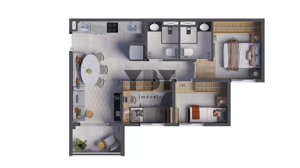 Apartamento à venda com 2 quartos, 32m² - Foto 25