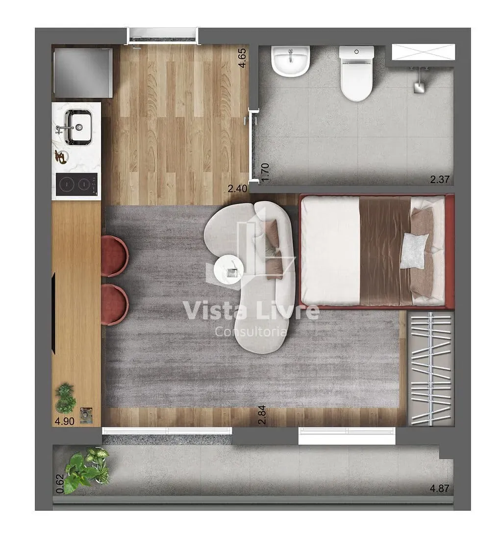 Apartamento, 1 quarto, 43 m² - Foto 28