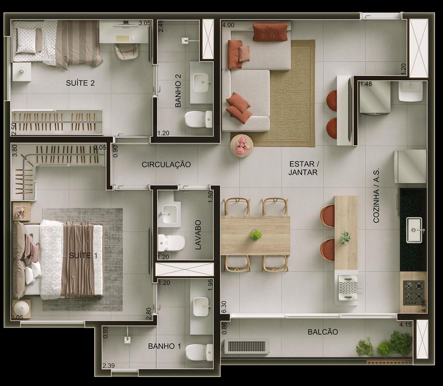 Apartamento, 2 quartos, 68 m² - Foto 18