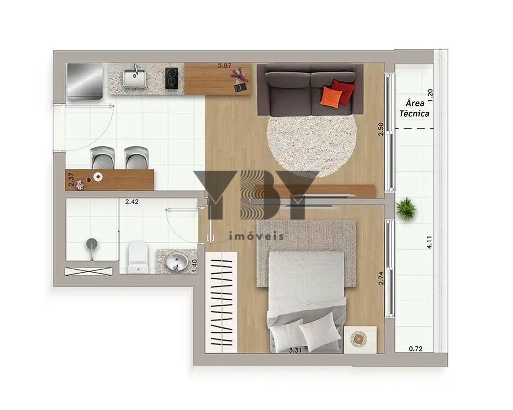Apartamento, 1 quarto, 36 m² - Foto 31