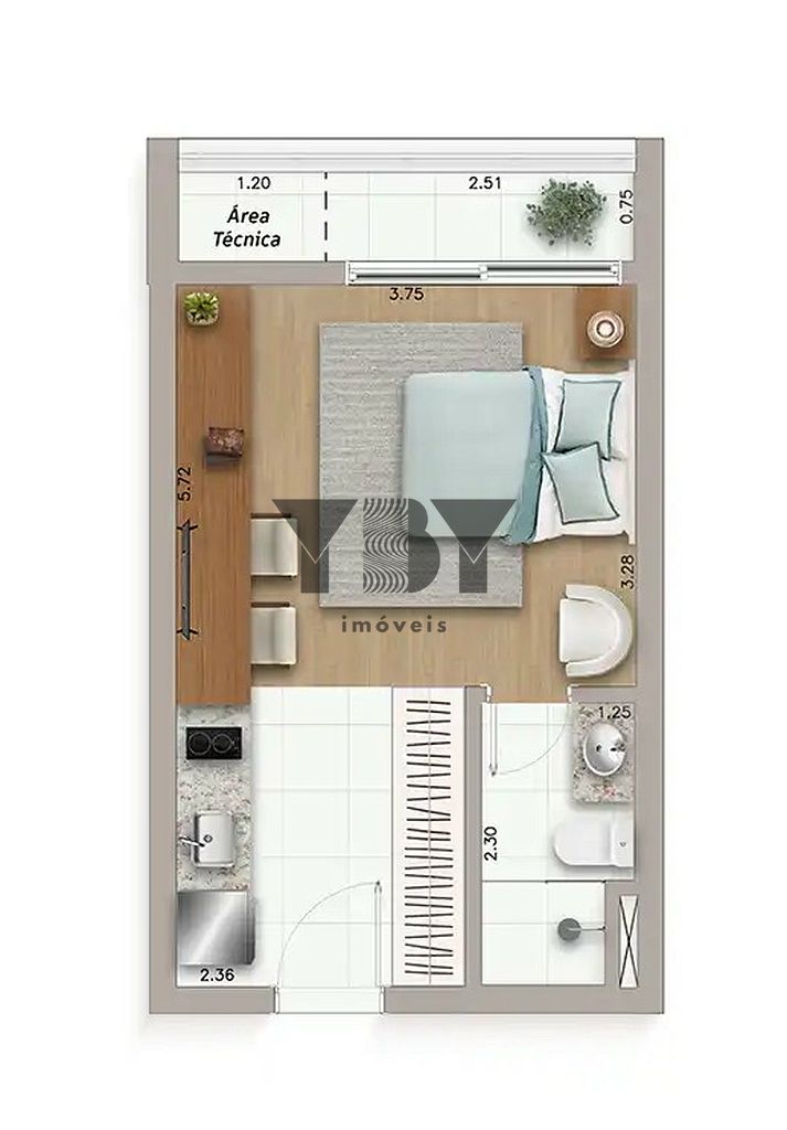 Apartamento, 1 quarto, 33 m² - Foto 25