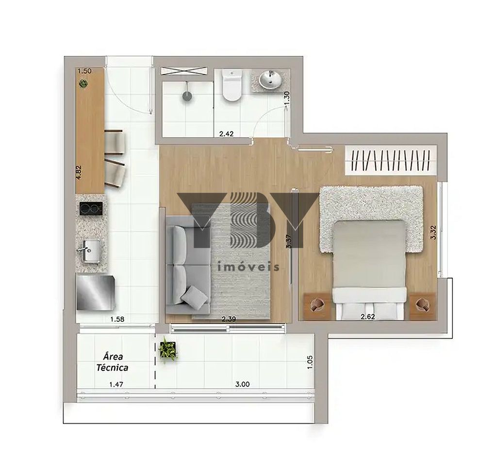 Apartamento, 1 quarto, 33 m² - Foto 35