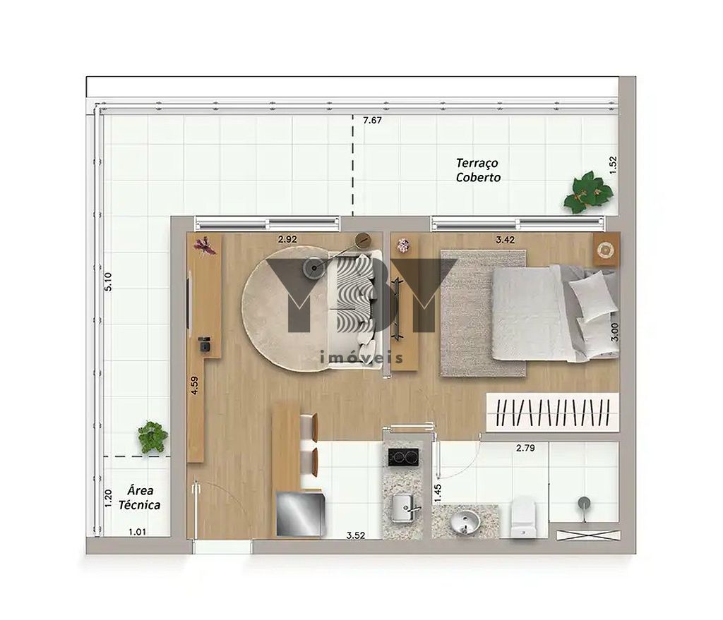 Apartamento, 1 quarto, 33 m² - Foto 38