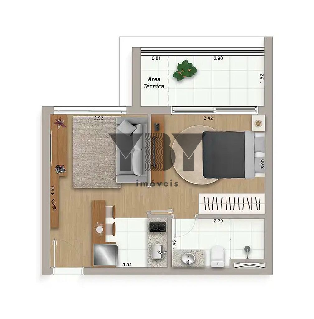 Apartamento, 1 quarto, 35 m² - Foto 36