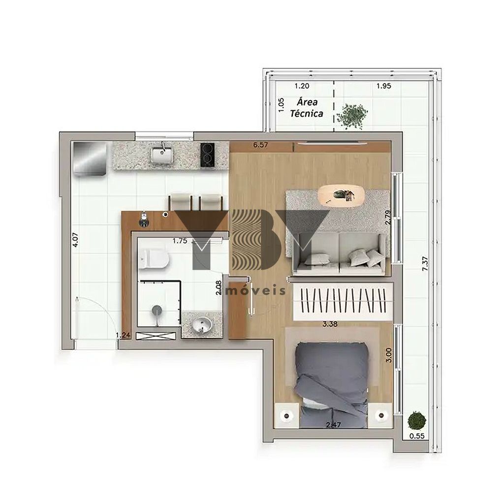 Apartamento, 1 quarto, 35 m² - Foto 37