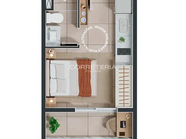 Studio 1 quarto e 1 banheiro, à venda, no bairro Santa Cecília em São Paulo