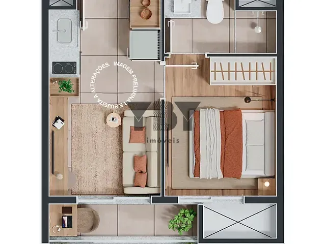 Studio 1 quarto e 1 banheiro, à venda, no bairro Santa Cecília em São Paulo