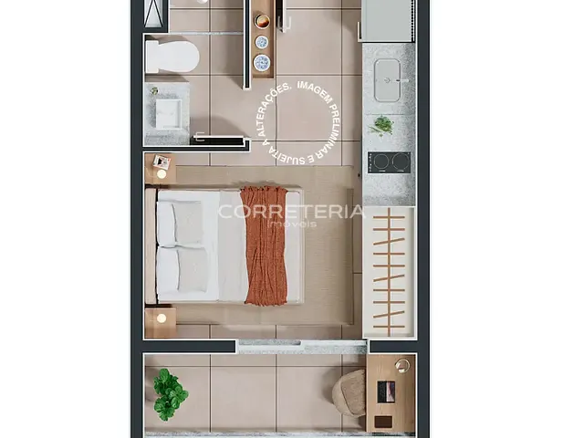 Studio 1 quarto e 1 banheiro, à venda, no bairro Santa Cecília em São Paulo