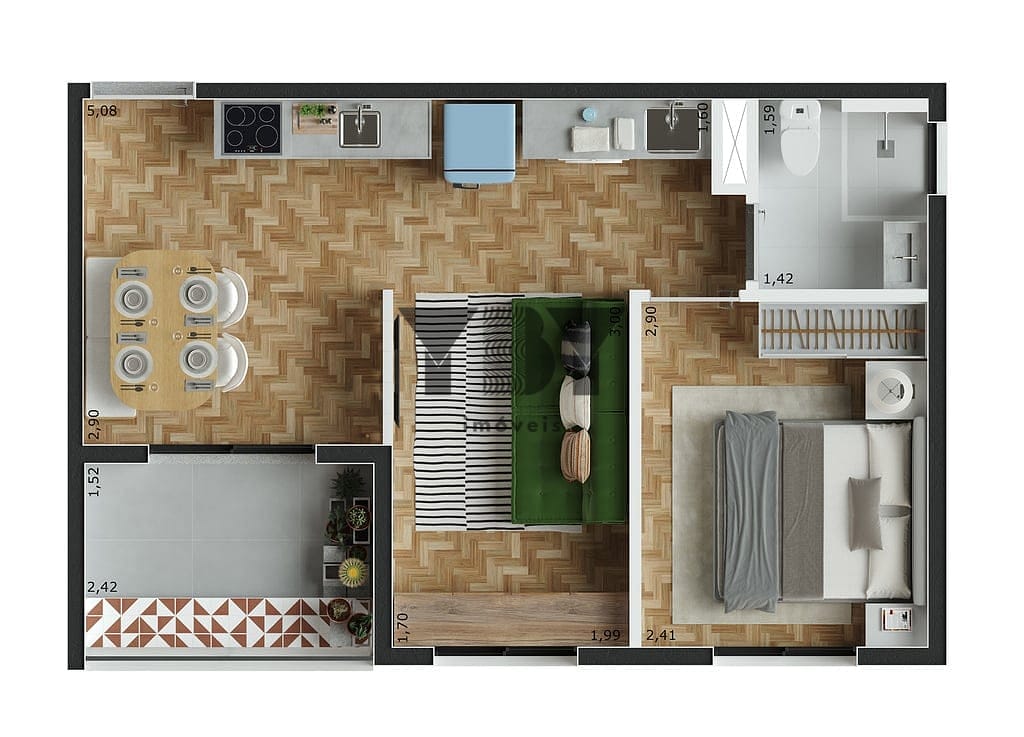 Apartamento, 1 quarto, 27 m² - Foto 31