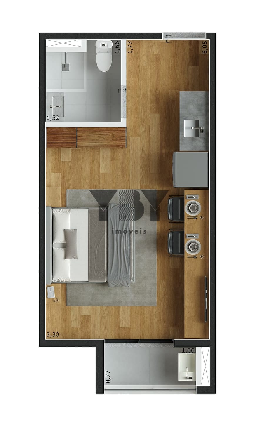 Apartamento, 1 quarto, 24 m² - Foto 26