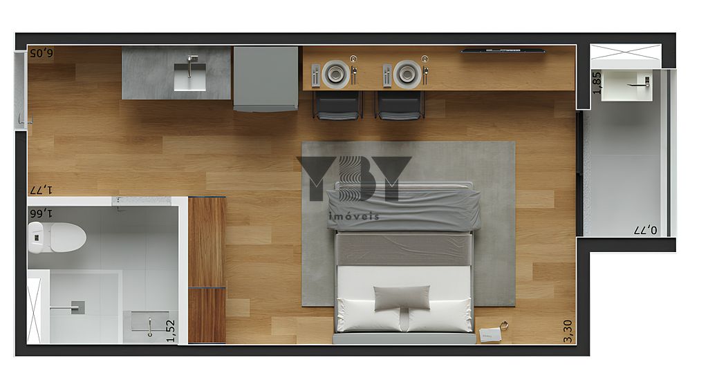 Apartamento, 1 quarto, 24 m² - Foto 5