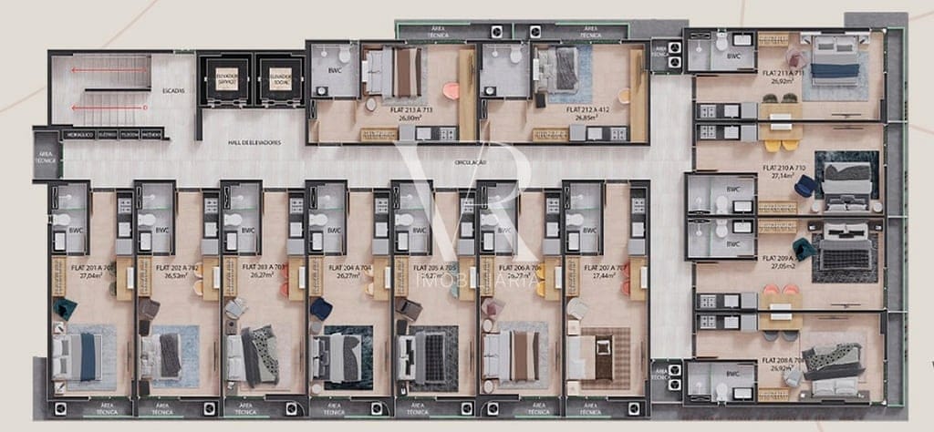 Apartamento à venda com 1 quarto, 53m² - Foto 15