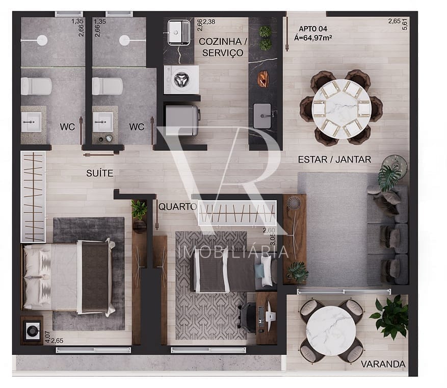 Apartamento à venda com 2 quartos, 64m² - Foto 24