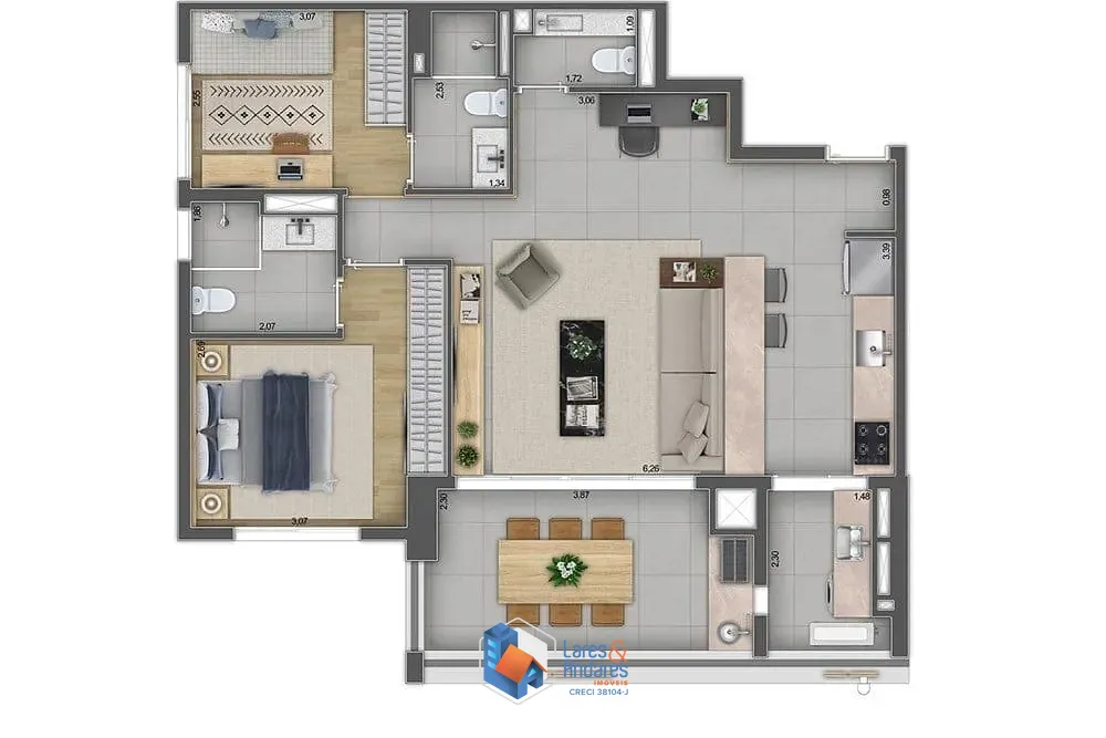 Apartamento, 2 quartos, 85 m² - Foto 22