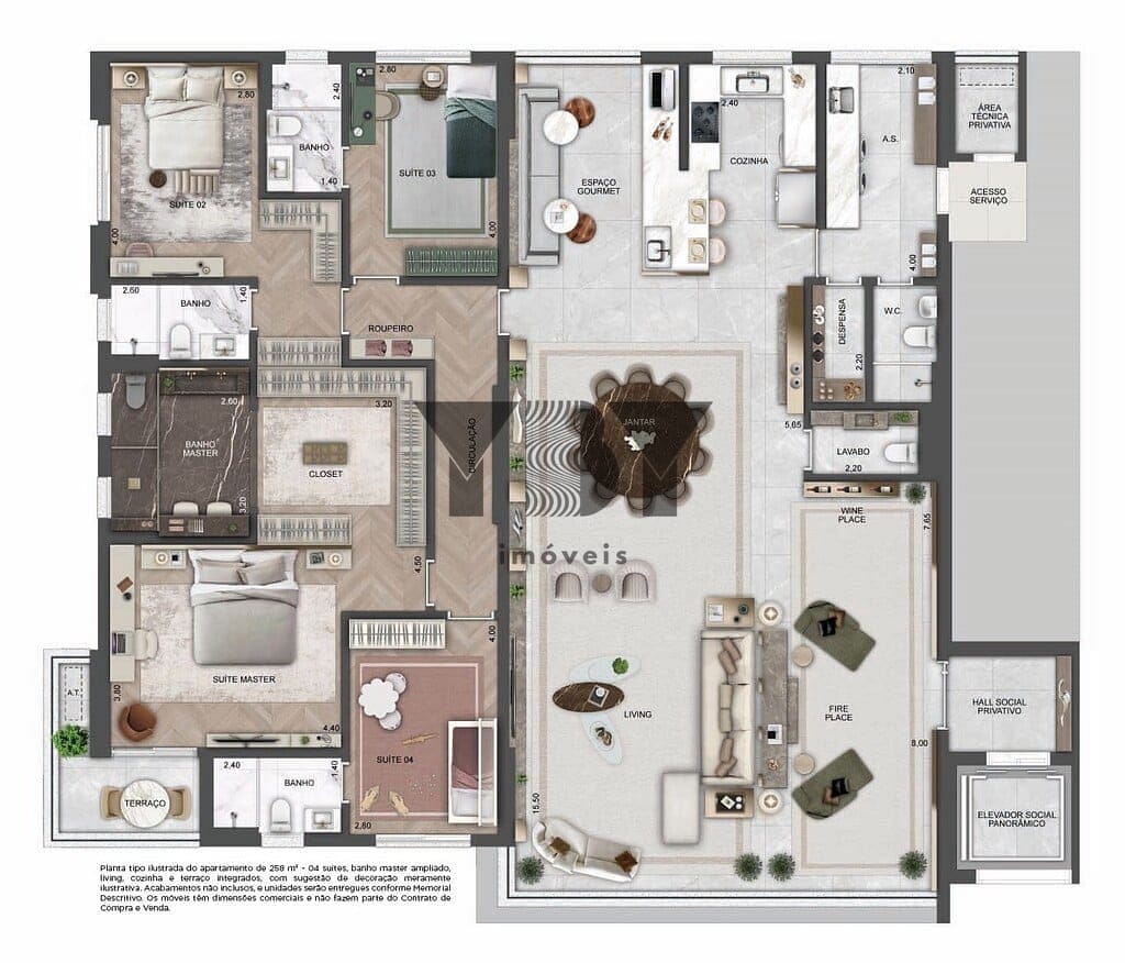 Apartamento, 4 quartos, 258 m² - Foto 44