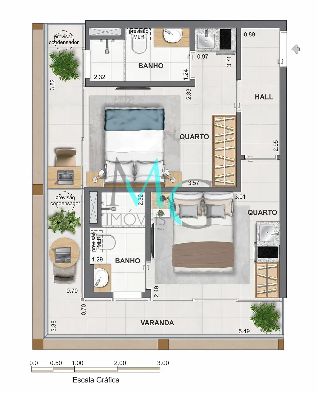 Apartamento, 2 quartos, 65 m² - Foto 24