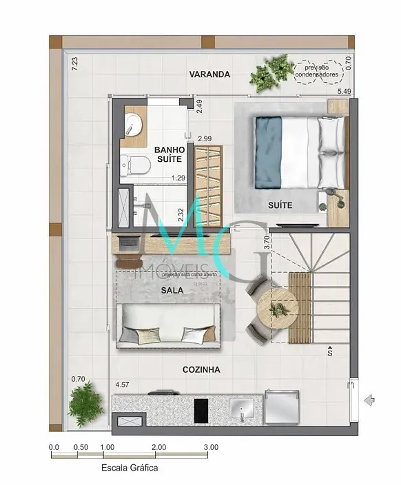 Cobertura, 1 quarto, 67 m² - Foto 40