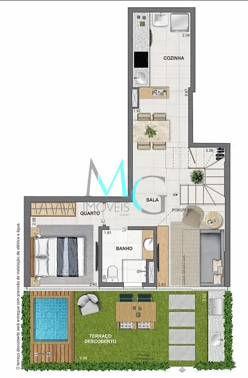 Cobertura, 1 quarto, 67 m² - Foto 44