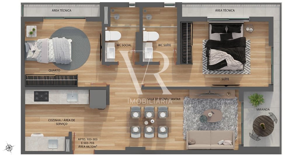 Apartamento, 2 quartos, 66 m² - Foto 32