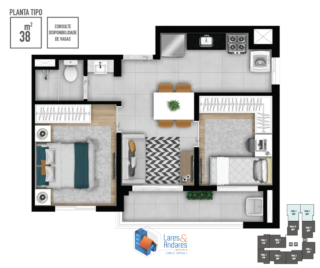 Apartamento, 2 quartos, 39 m² - Foto 20