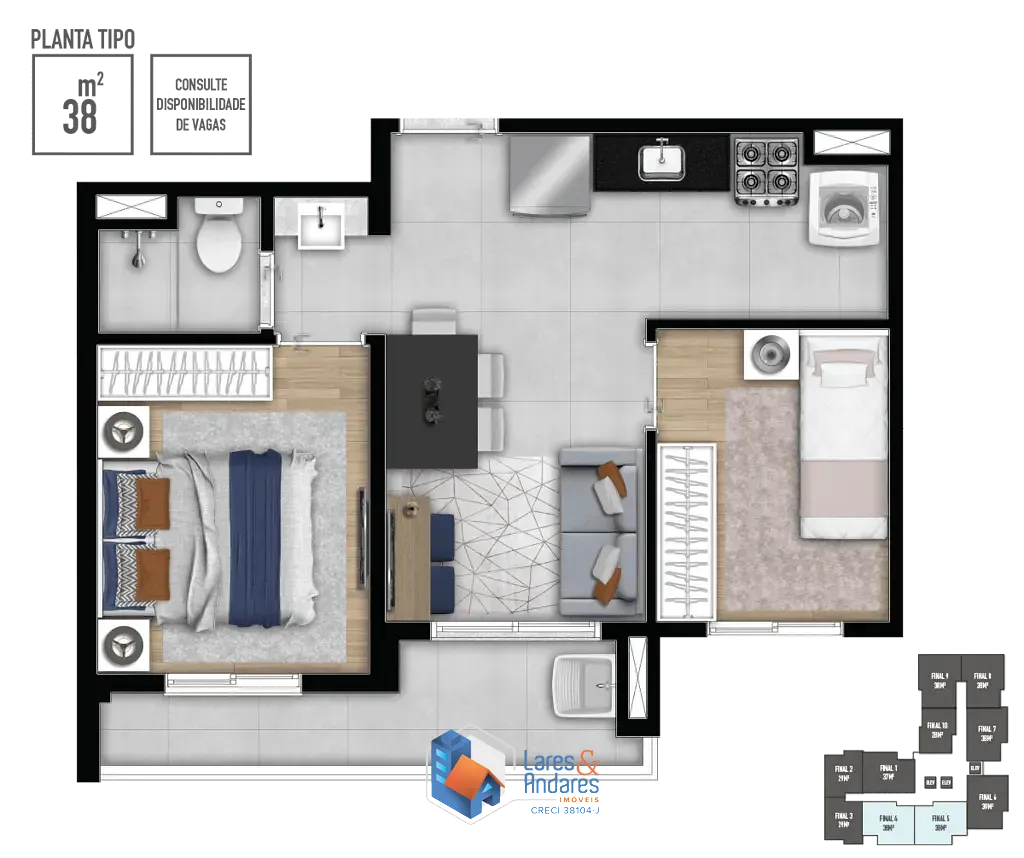 Apartamento, 2 quartos, 39 m² - Foto 21