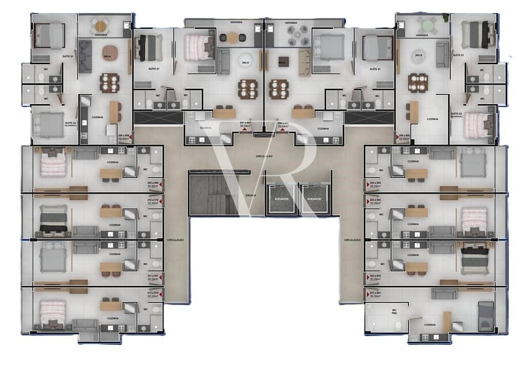 Apartamento à venda com 1 quarto, 30m² - Foto 7