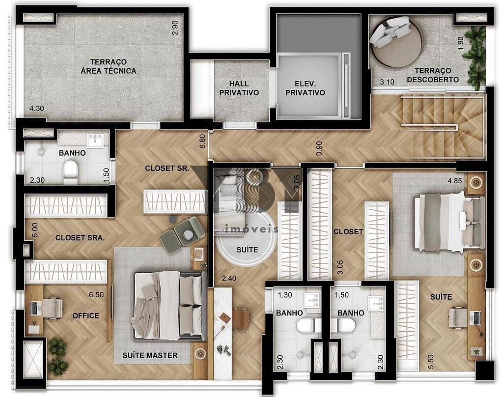 Cobertura, 3 quartos, 233 m² - Foto 34