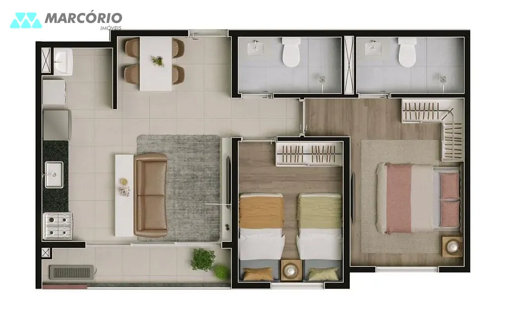 Apartamento, 2 quartos, 52 m² - Foto 15
