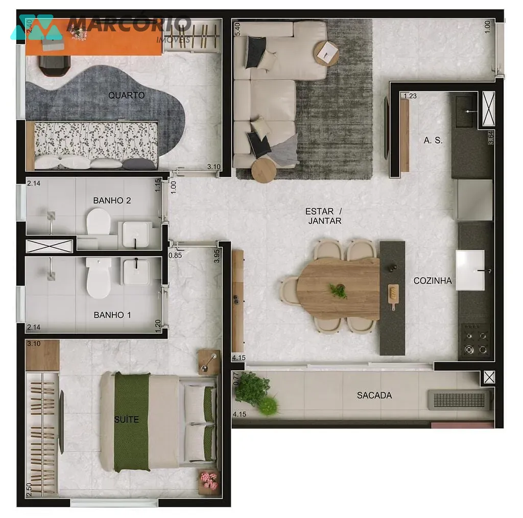 Apartamento, 2 quartos, 52 m² - Foto 16