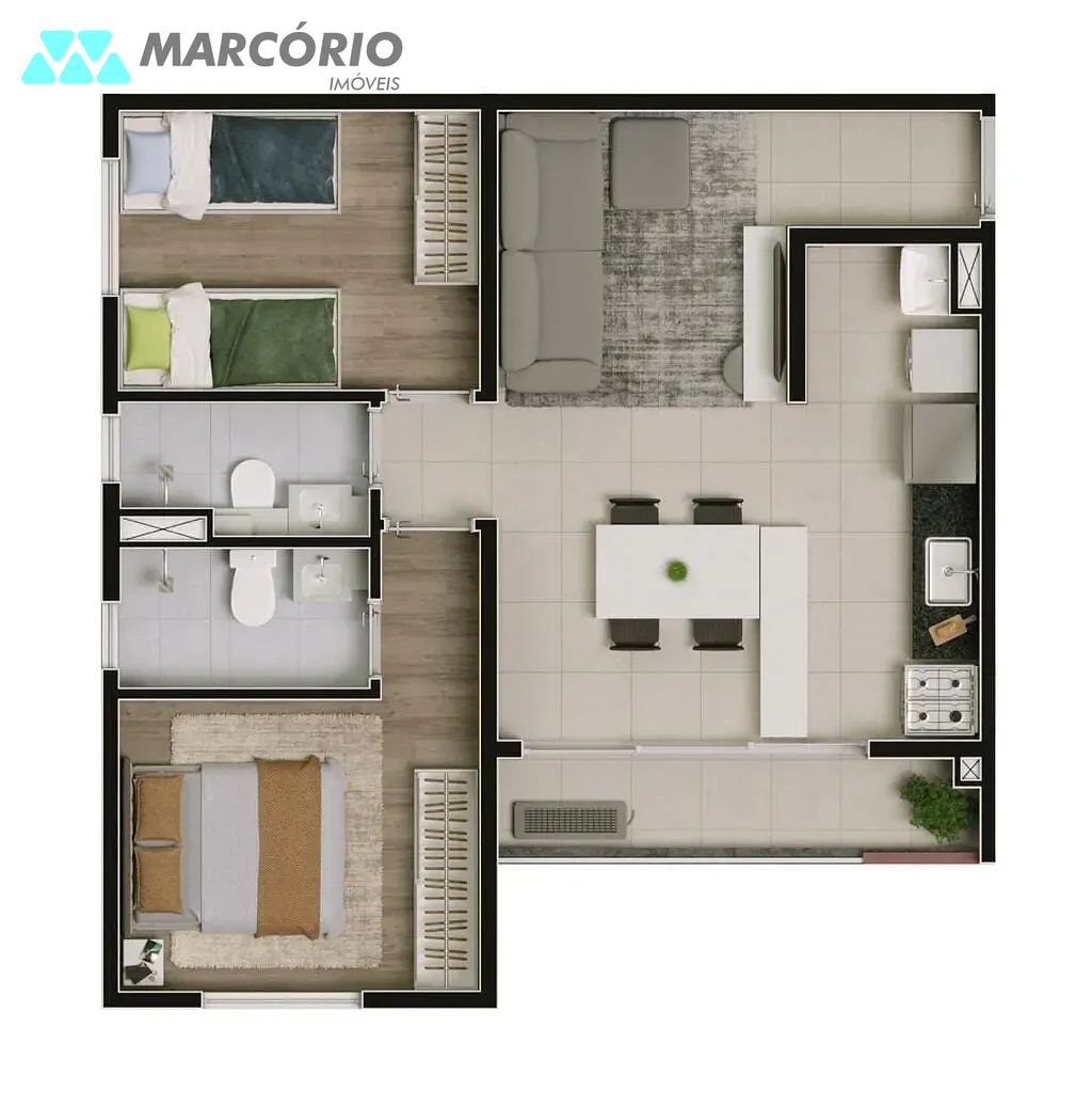 Apartamento, 2 quartos, 52 m² - Foto 17