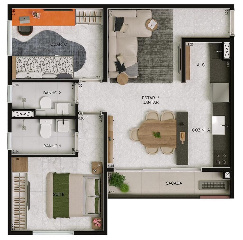 Apartamento, 2 quartos, 73 m² - Foto 16