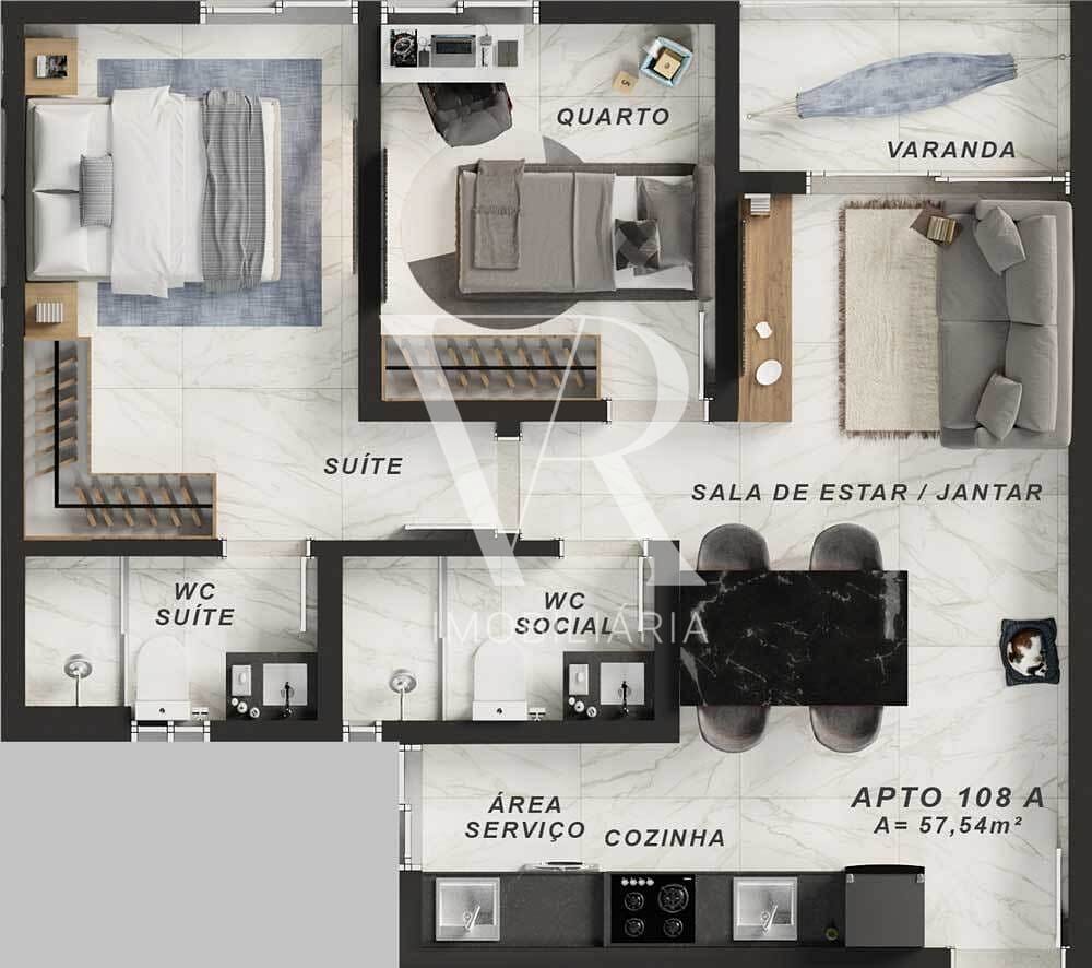Apartamento à venda com 2 quartos, 57m² - Foto 23