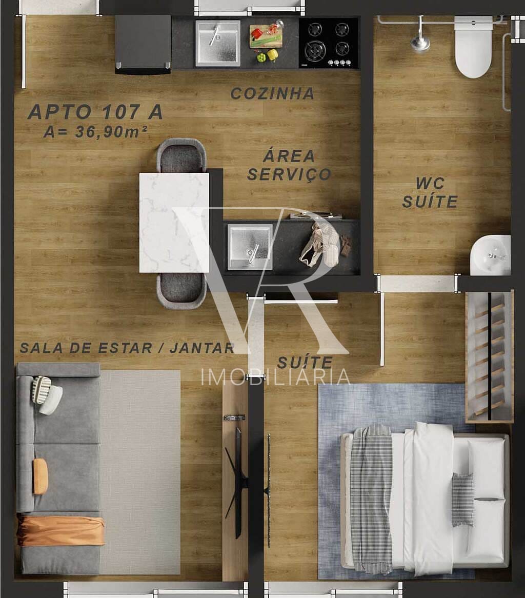 Apartamento à venda com 1 quarto, 36m² - Foto 22