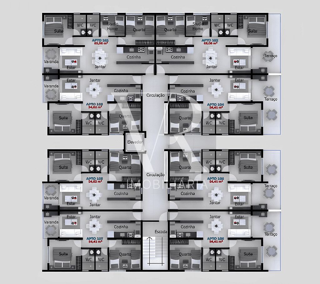 Apartamento à venda com 2 quartos, 54m² - Foto 14
