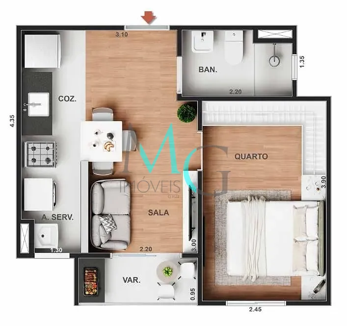 Apartamento, 2 quartos, 65 m² - Foto 16