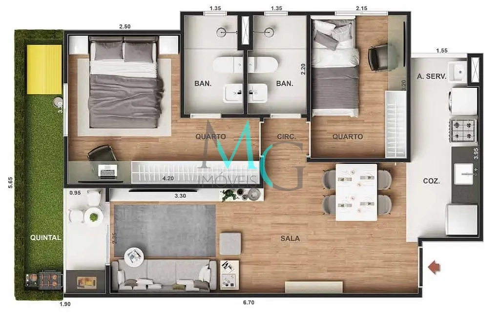 Apartamento, 1 quarto, 35 m² - Foto 25